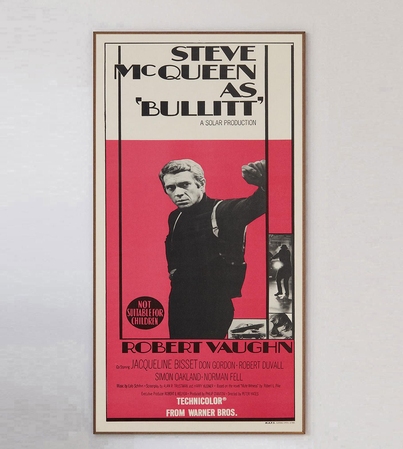 1969 Bullitt Original Vintage Daybill Poster (Australisch) im Angebot