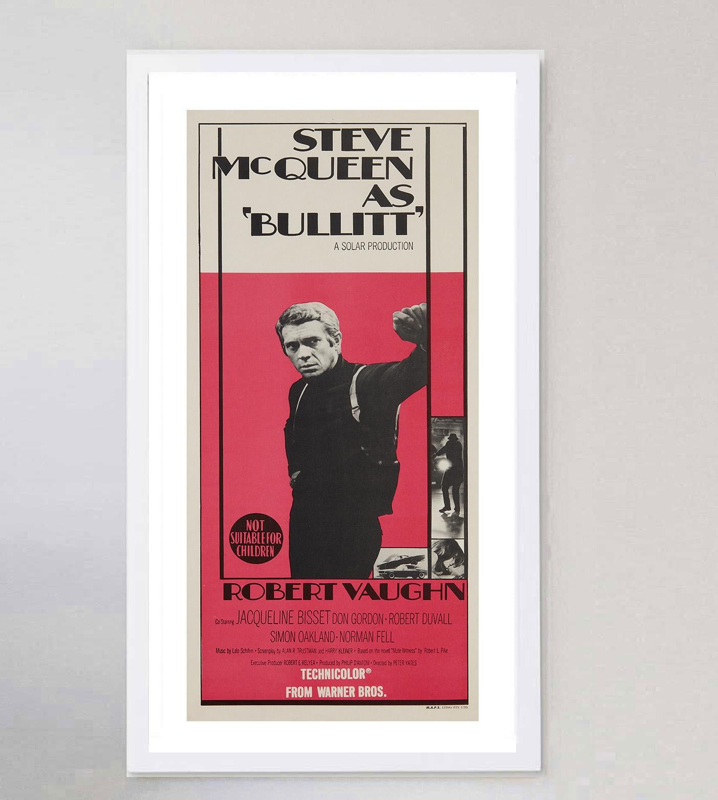 1969 Bullitt Original Vintage Daybill Poster im Zustand „Gut“ im Angebot in Winchester, GB