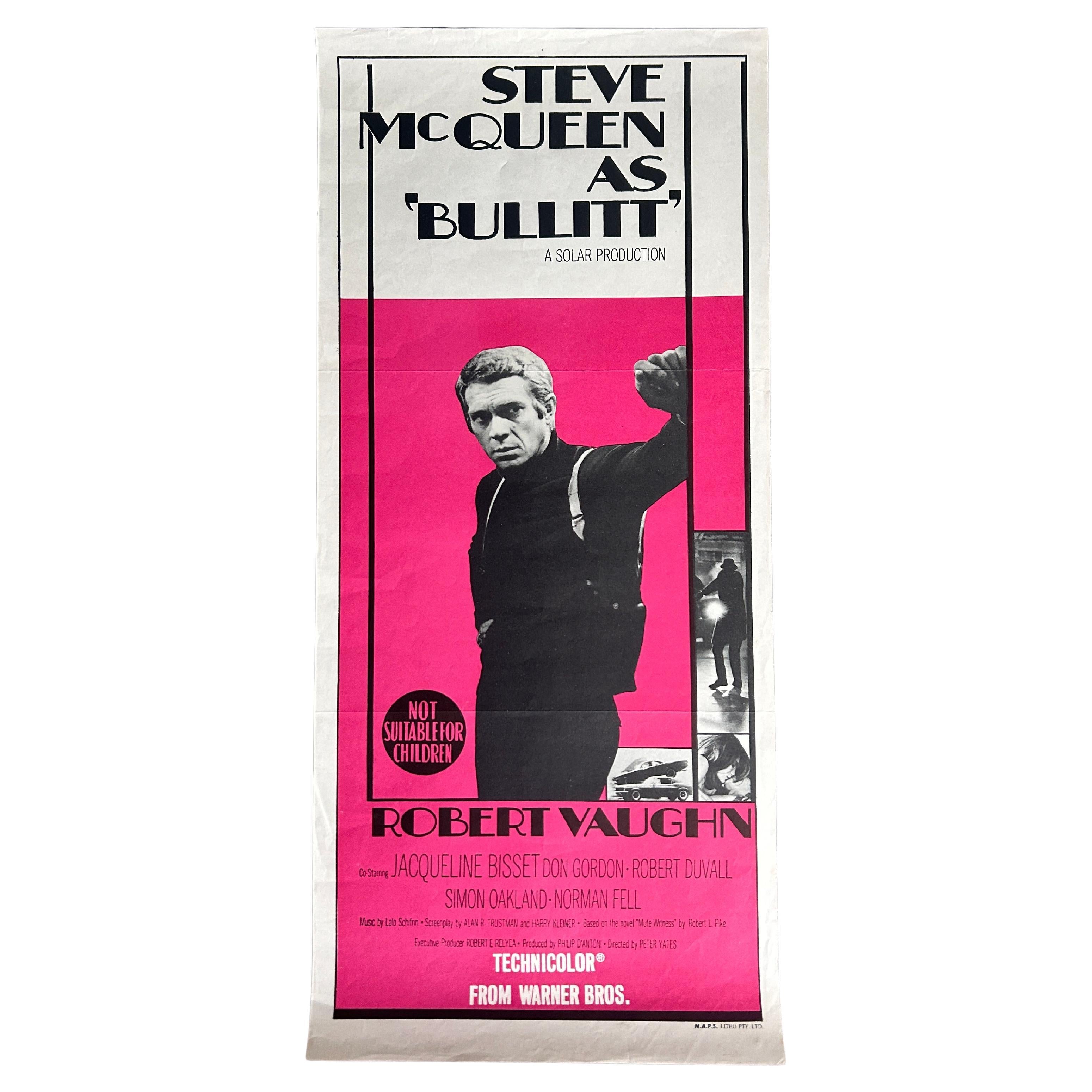 1969 Bullitt Original Vintage Daybill Poster im Angebot