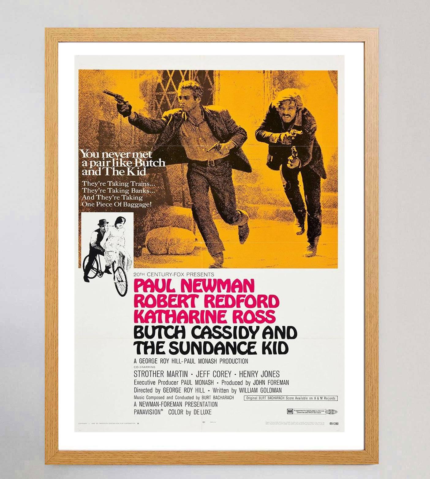 American 1969 Butch Cassidy and the Sundance Kid Original Vintage Poster For Sale