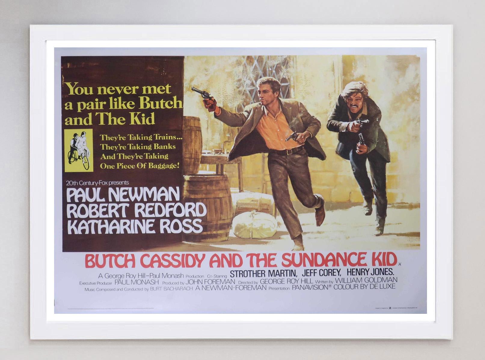1969 Butch Cassidy And The Sundance Kid Original Vintage Poster In Good Condition For Sale In Winchester, GB
