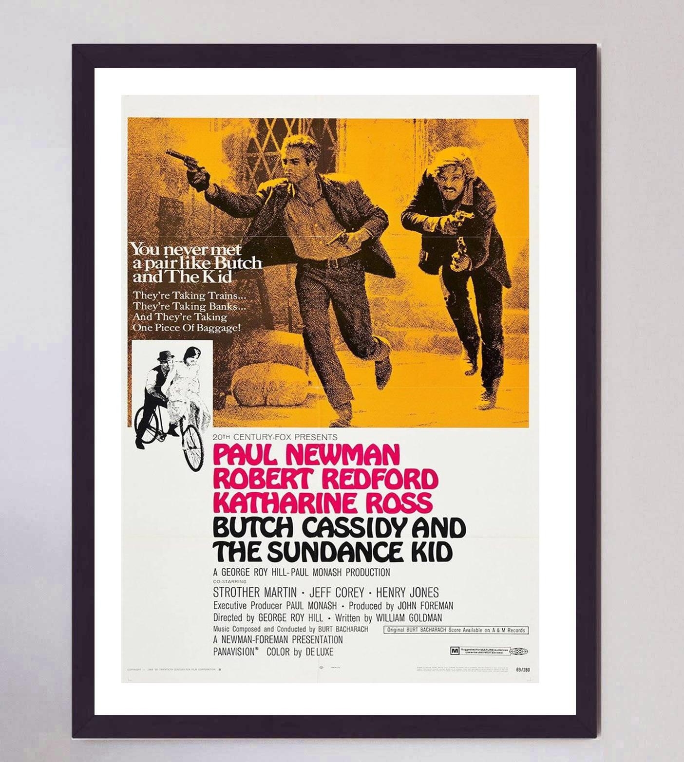 American 1969 Butch Cassidy and the Sundance Kid Original Vintage Poster For Sale