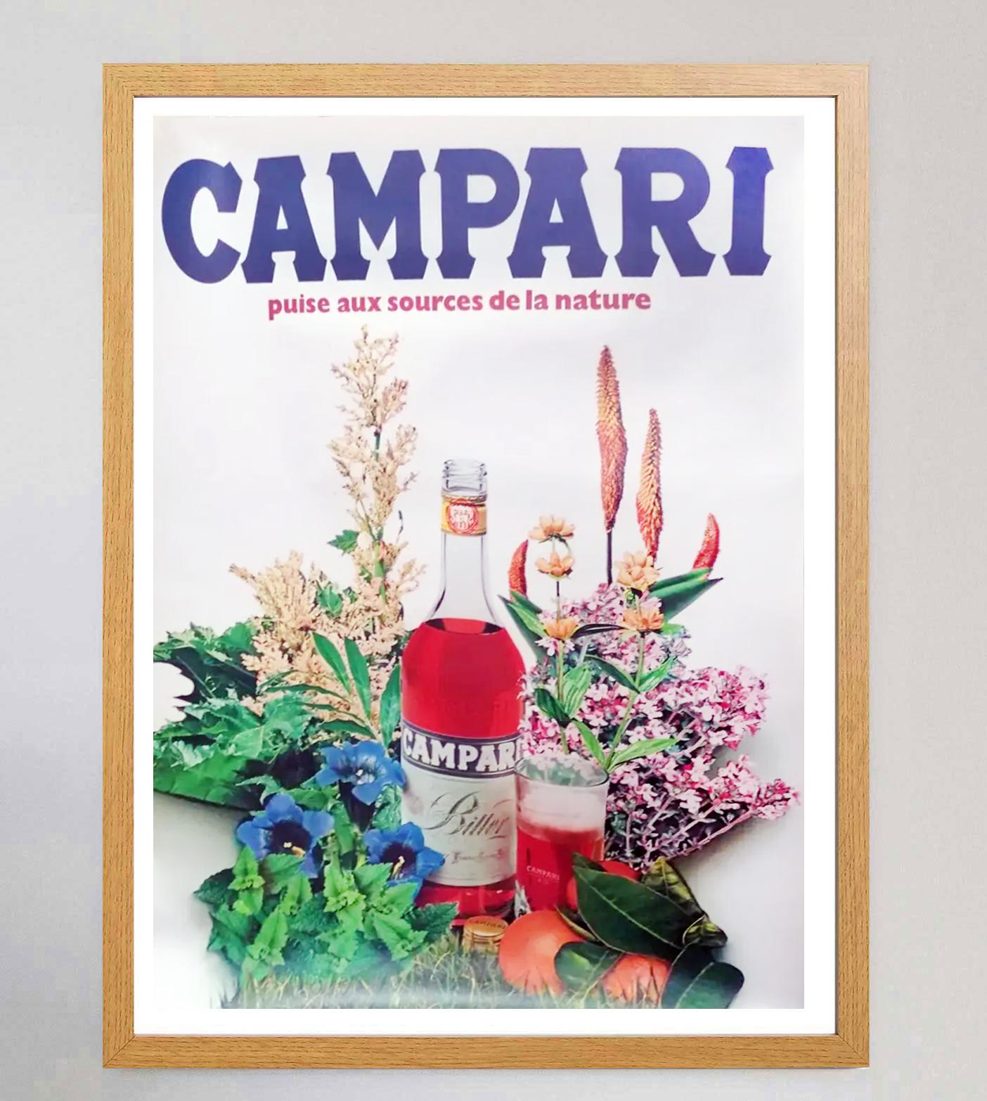 italien Affiche vintage originale Campari - Sources of Nature, 1969 en vente