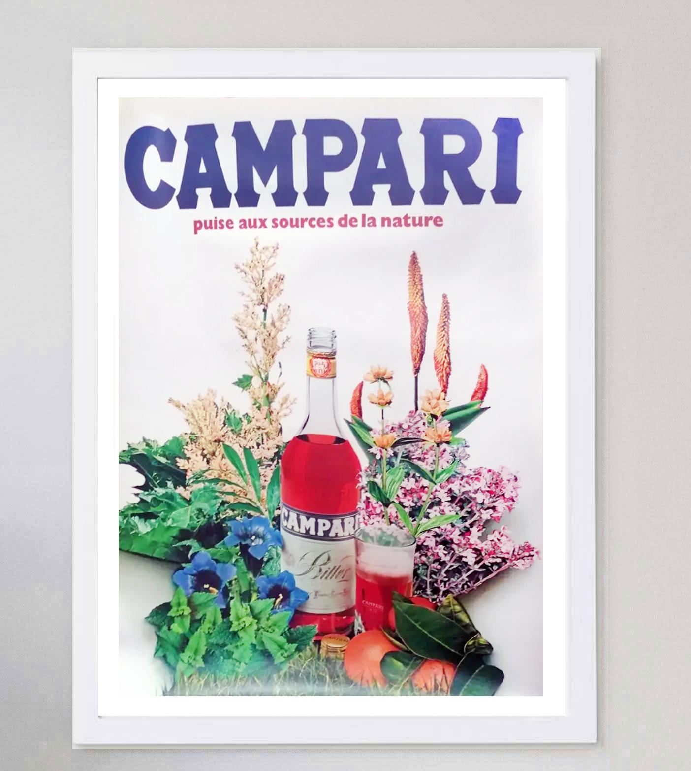 1969 Campari - Sources of Nature Original Vintage Poster In Good Condition For Sale In Winchester, GB