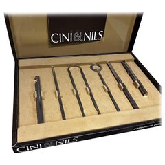 Ensemble de couverts de bar MoMA New York de 1969 Cini & Nils Italy Studio OPI Milano