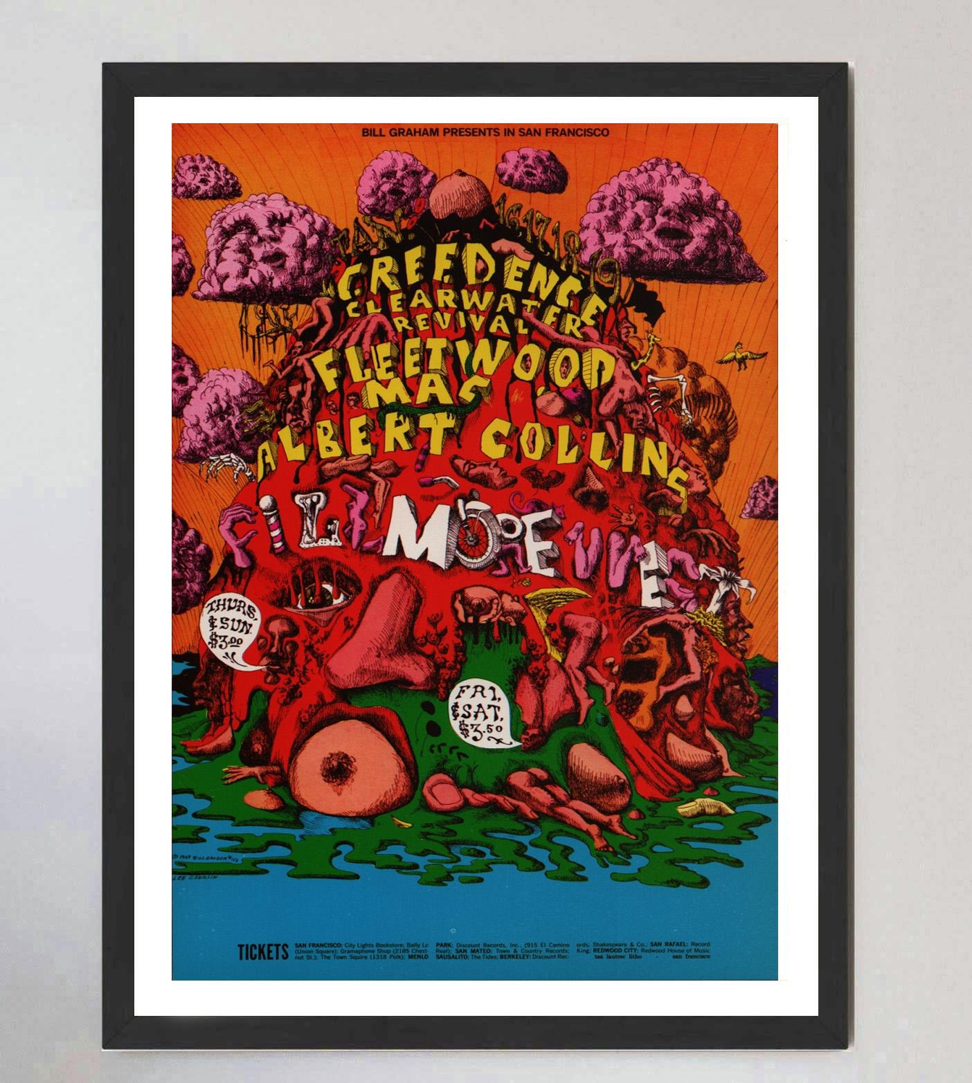 Americano 1969 Creedence Clearwater Revival & Fleetwood Mac - Fillmore West Poster in vendita