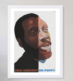 1969 Dick Gregory - On Poppy - Milton Glaser Original Vintage Poster