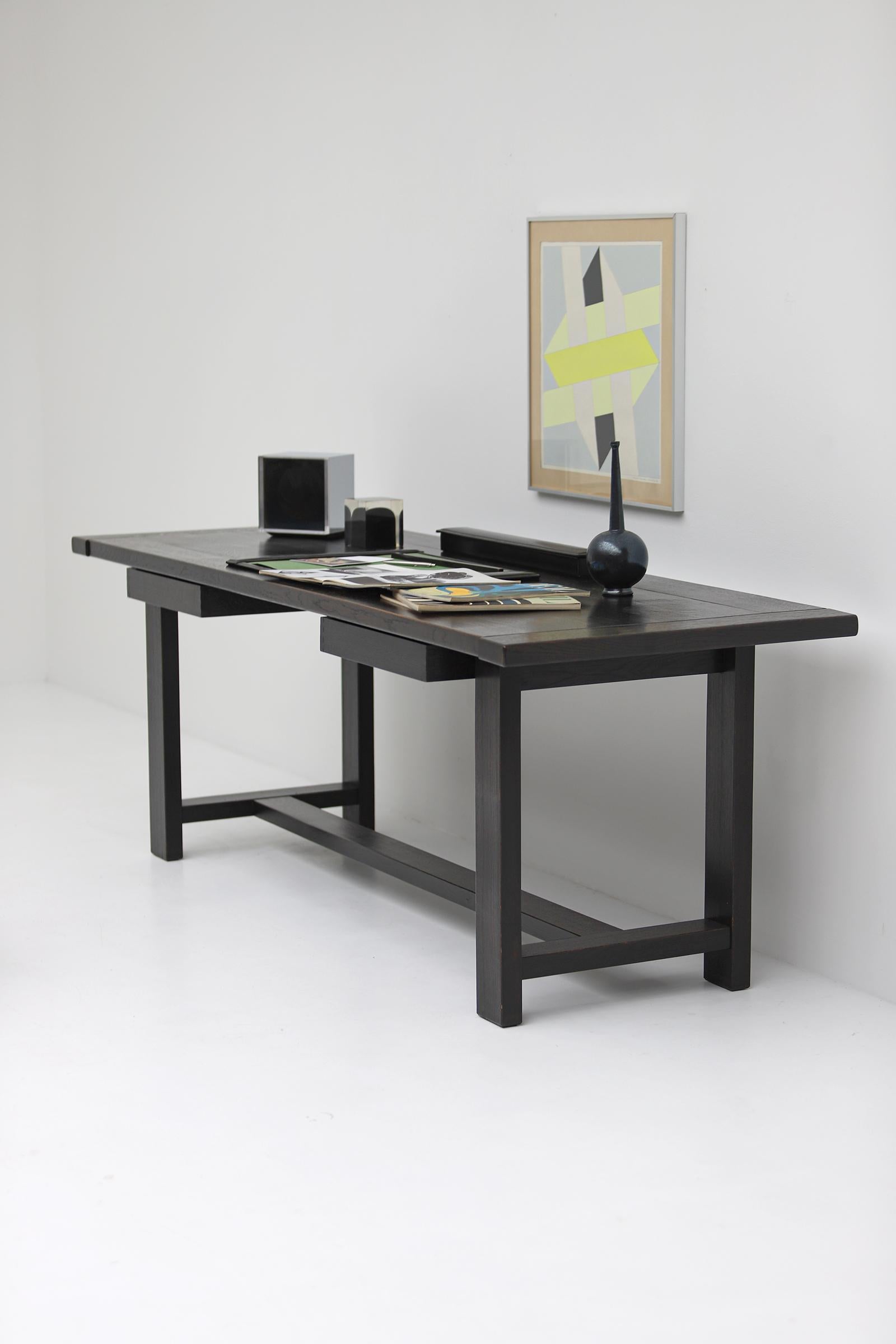 1969 Table de salle à manger / bureau conçu par J. Batenburg pour Mi Belgium, 1968 en vente 4
