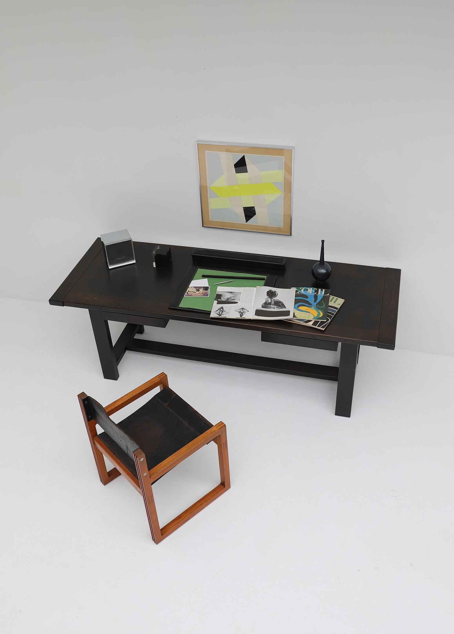 1969 Table de salle à manger / bureau conçu par J. Batenburg pour Mi Belgium, 1968 en vente 6