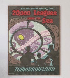 Affiche vintage originale Disneyland - 20 000 Leagues Under the Sea, 1969