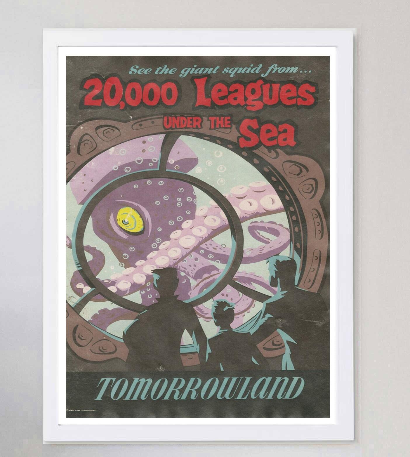 Americano 1969 Disneyland - 20.000 leghe sotto i mari - Poster originale d'epoca in vendita