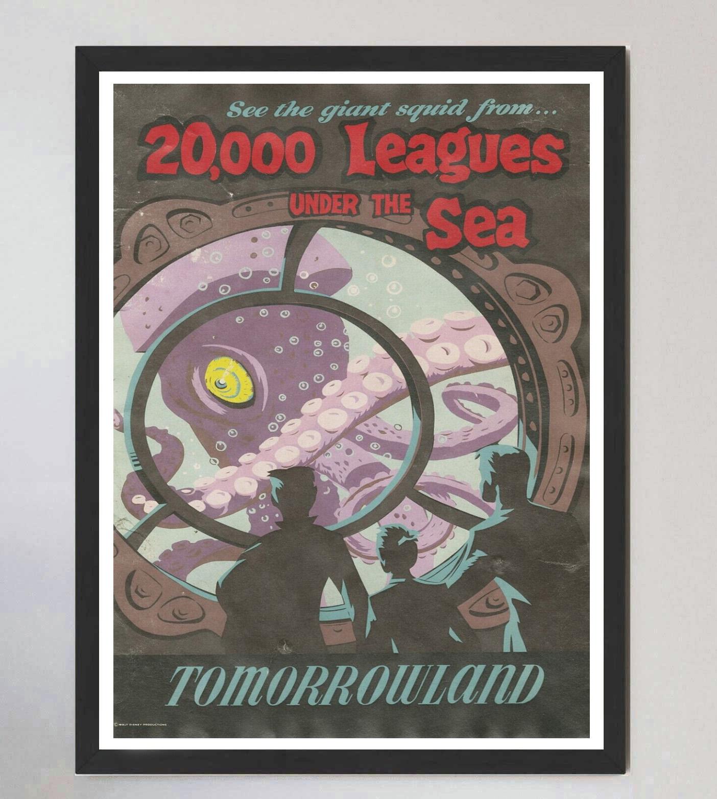 1969 Disneyland - 20.000 leghe sotto i mari - Poster originale d'epoca In condizioni buone in vendita a Winchester, GB