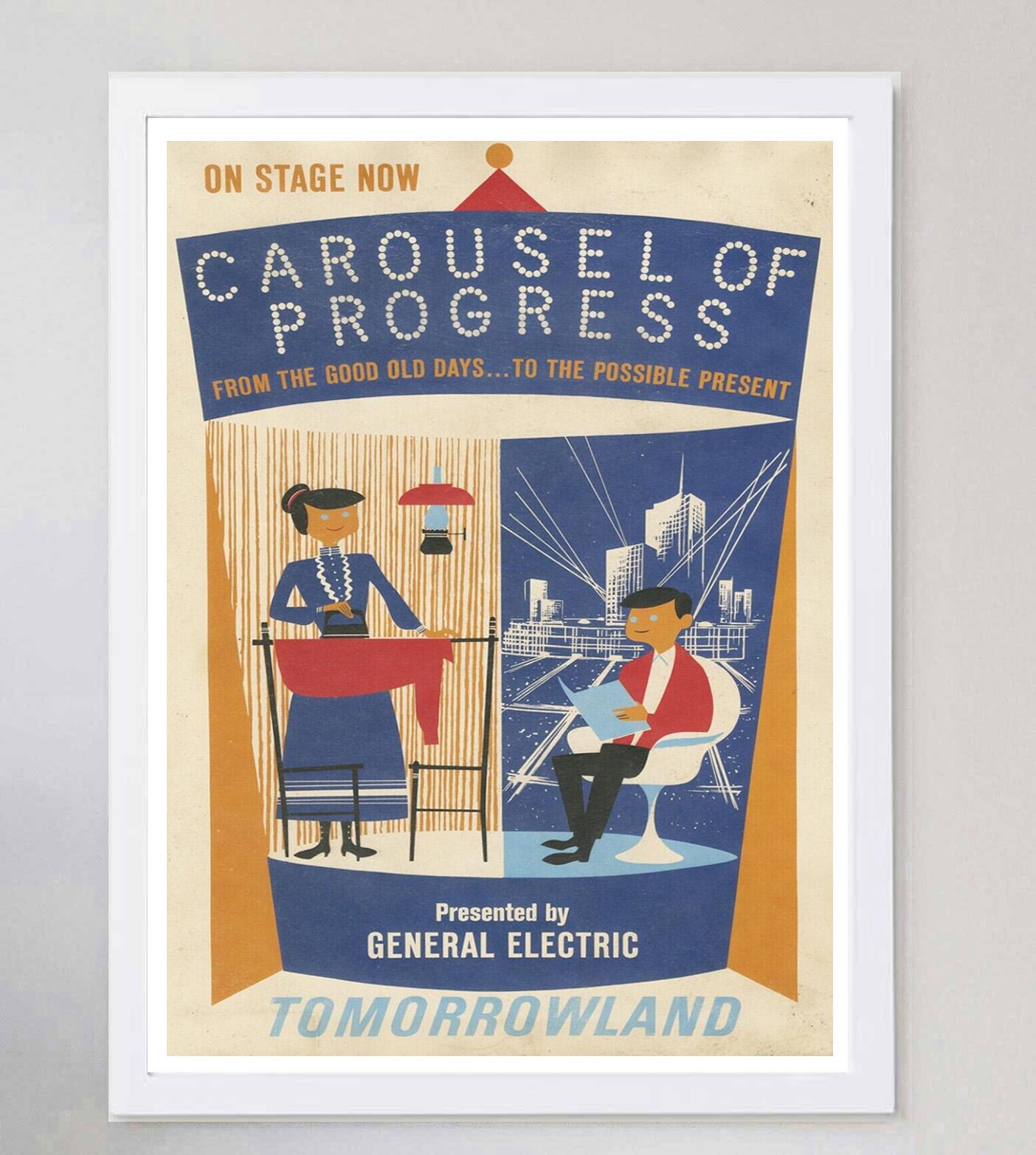 American 1969 Disneyland - Carousel of Progress - Tomorrowland Original Vintage Poster
