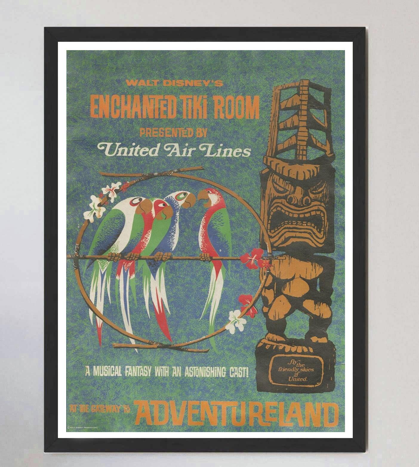 American 1969 Disneyland - Enchanted Tiki Room - Adventureland Original Vintage Poster For Sale