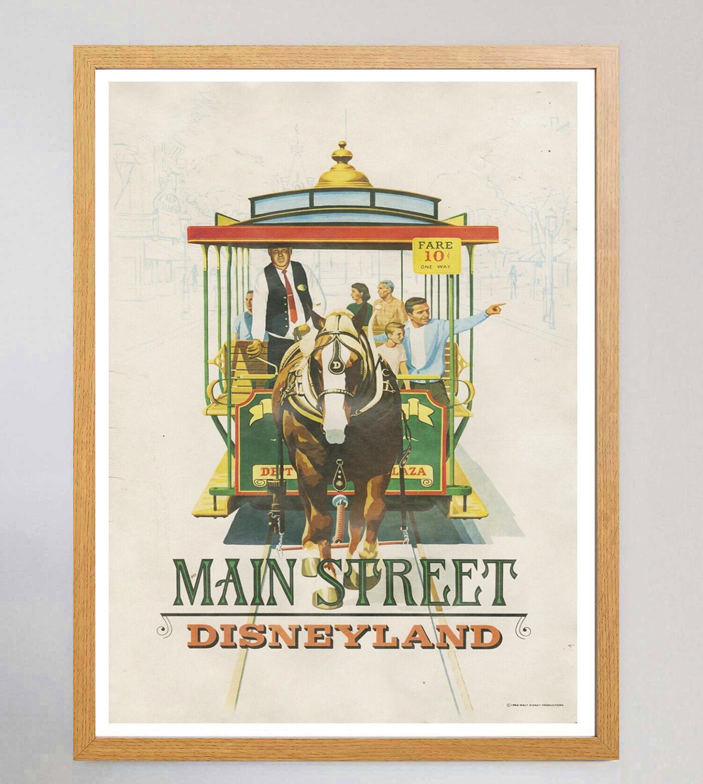 Mid-Century Modern 1969 Disneyland - Main Street Original Vintage Poster For Sale