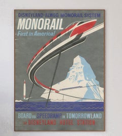 1969 Disneyland - Monorail Original Vintage Poster