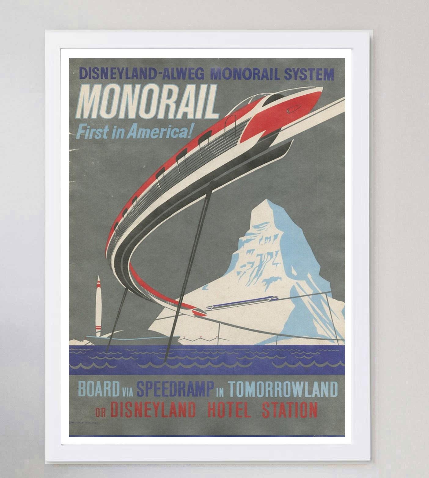 Americano 1969 Disneyland - Monorotaia Poster originale d'epoca