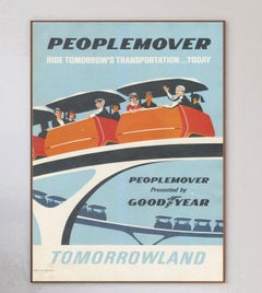 1969 Disneyland - Peoplemover - Tomorrowland Original Vintage Poster