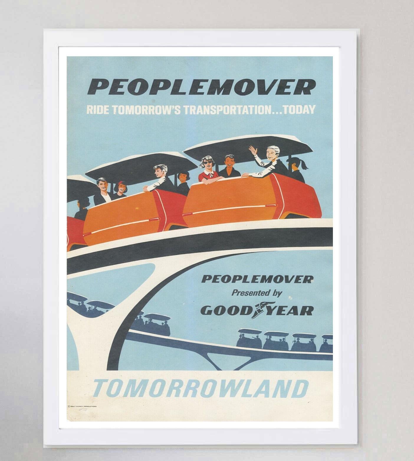 Original-Vintage-Poster, Disneyland – Peoplemover – Tomorrowland, 1969 (amerikanisch) im Angebot