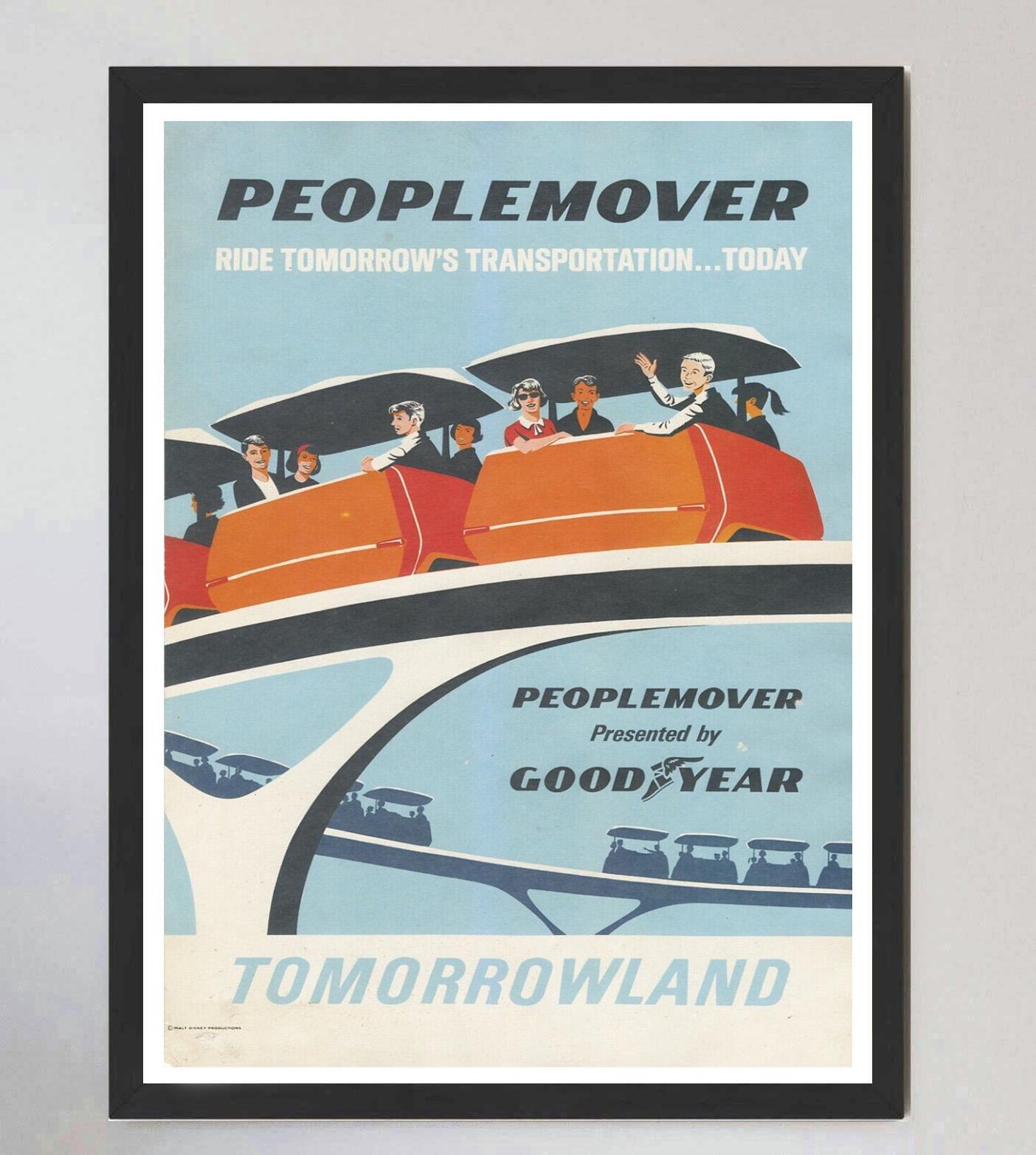 Original-Vintage-Poster, Disneyland – Peoplemover – Tomorrowland, 1969 im Zustand „Gut“ im Angebot in Winchester, GB