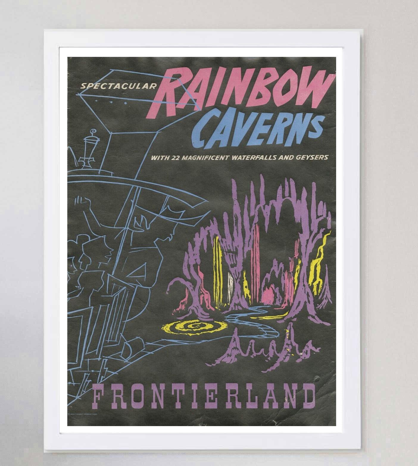 American 1969 Disneyland - Rainbow Caverns - Frontierland Original Vintage Poster For Sale