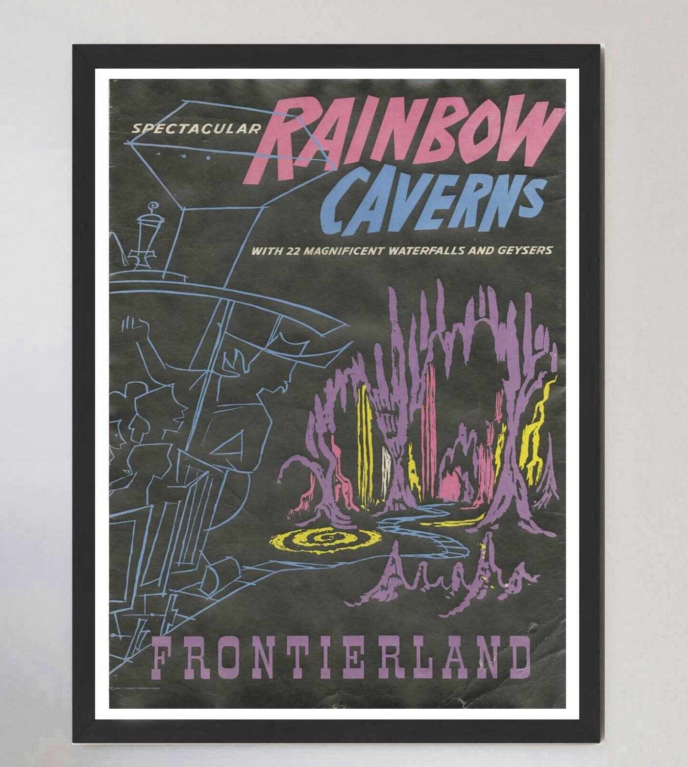 1969 Disneyland - Rainbow Caverns - Frontierland Original Vintage Poster In Good Condition For Sale In Winchester, GB