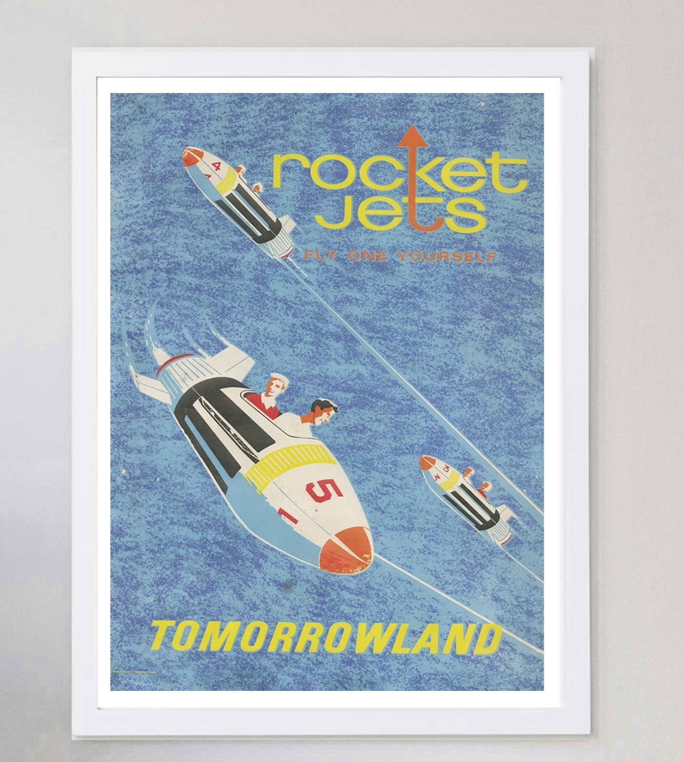 Américain Disneyland - Rocket Jets - Tomorrowland - Affiche vintage originale de 1969 en vente