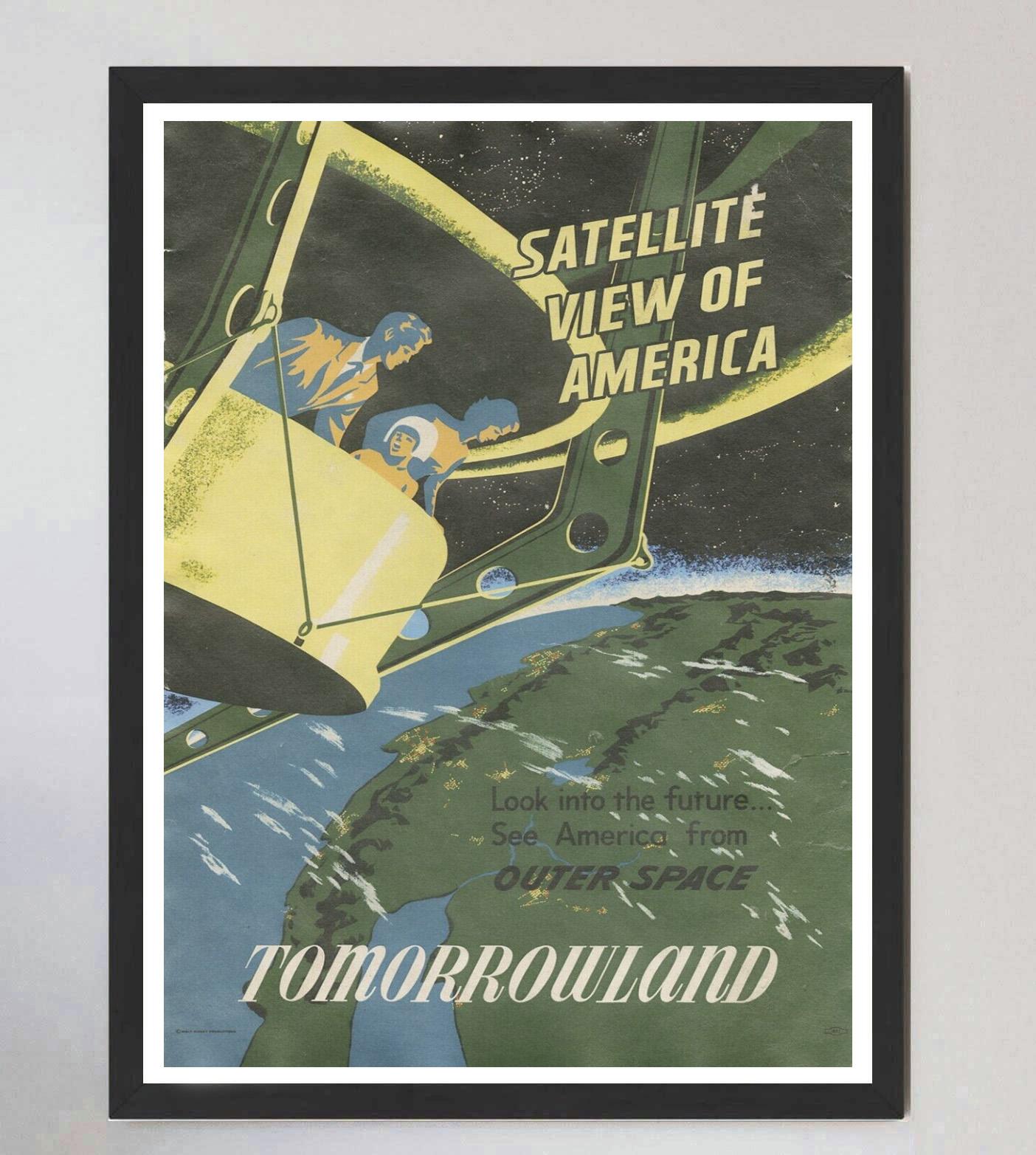 1969 Disneyland - Vista satellitare dell'America Poster originale d'epoca In condizioni buone in vendita a Winchester, GB
