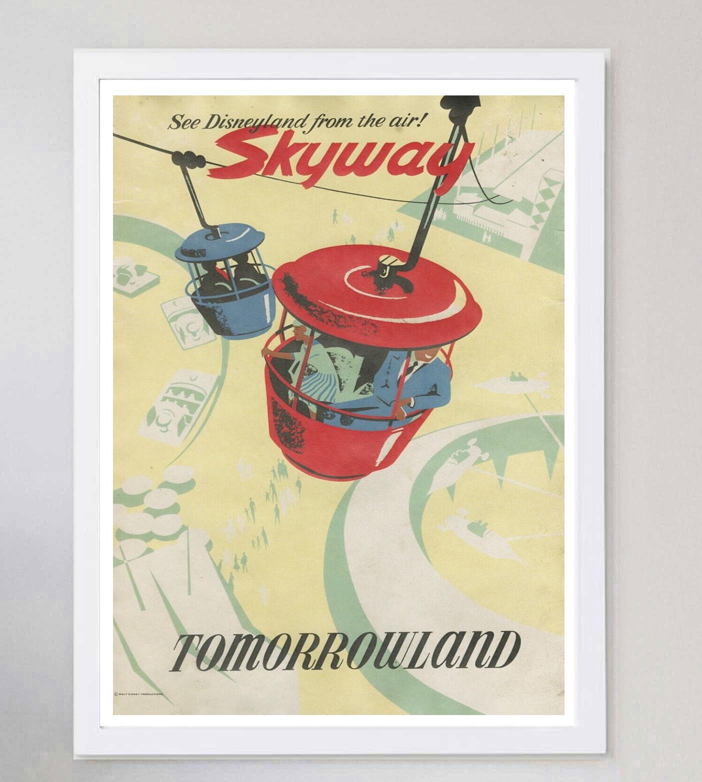 Americano 1969 Disneyland - Skyway - Tomorrowland Poster originale d'epoca in vendita