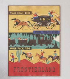 1969 Disneyland - Stage Coach Ride - Frontierland Original Vintage Poster