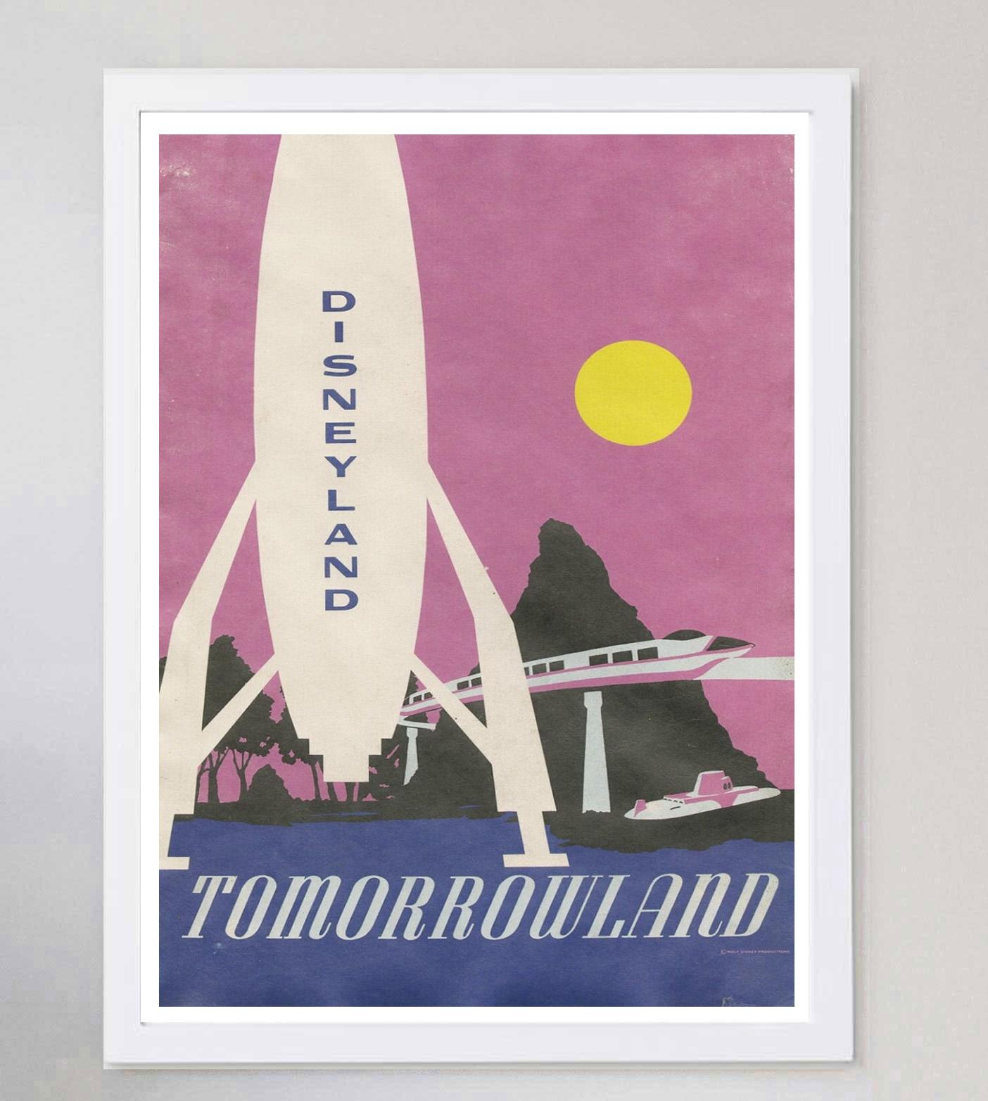 Américain Affiche vintage originale Disneyland - Tomorrowland de 1969 en vente