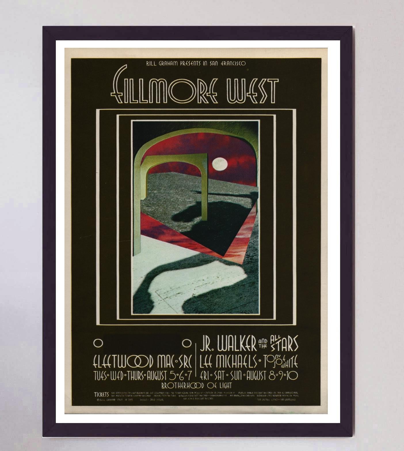 Milieu du XXe siècle Affiche vintage originale Fleetwood Mac - Fillmore West, 1969 en vente