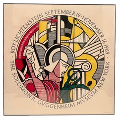 1969 Framed Original Poster by Roy Lichtenstein for The Guggenheim Exhibition