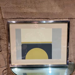 1969 Fran DeBellas Lithograph Abstract Optical Art