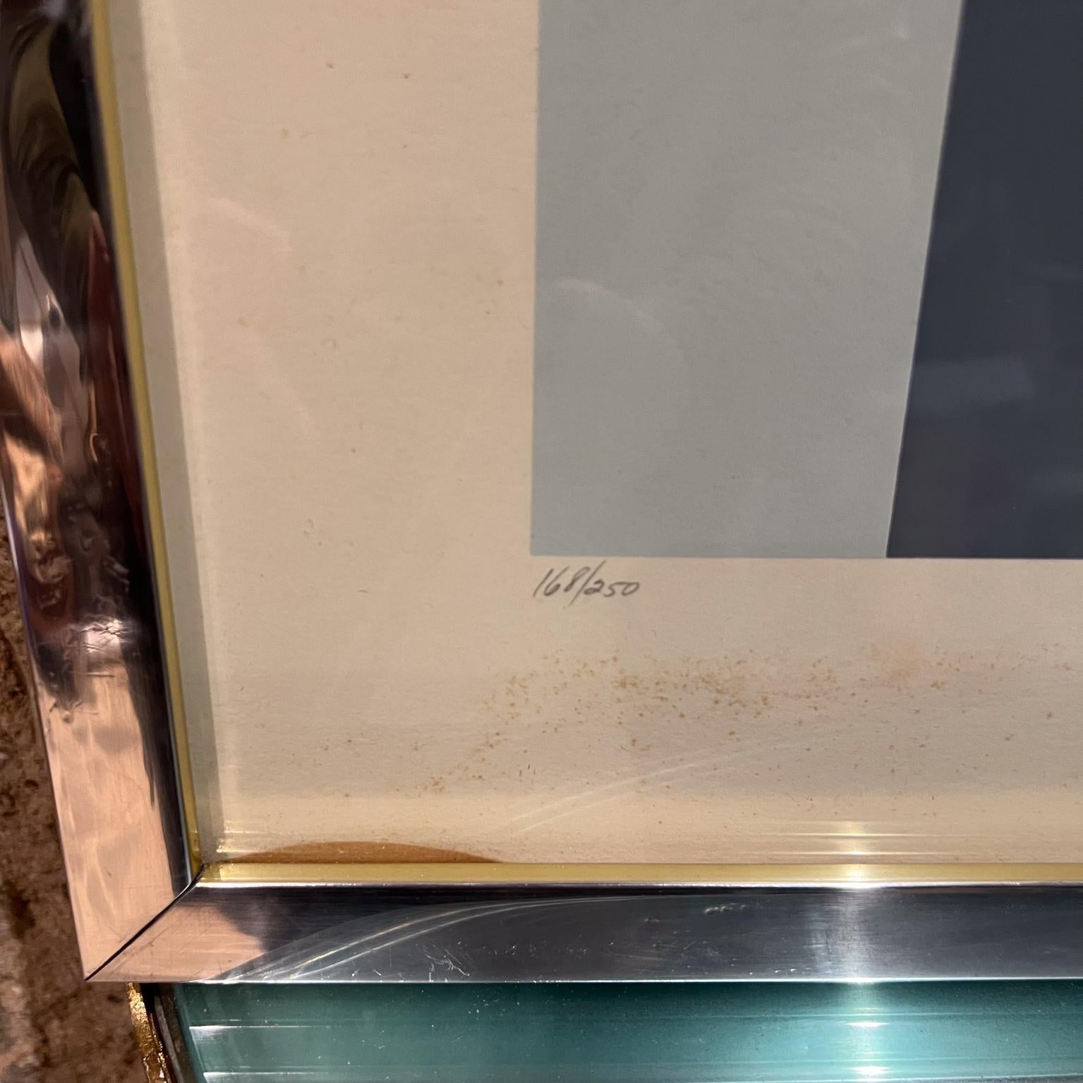 1969 Fran DeBellas Litografía Arte Óptico Abstracto mediados del siglo XX en venta
