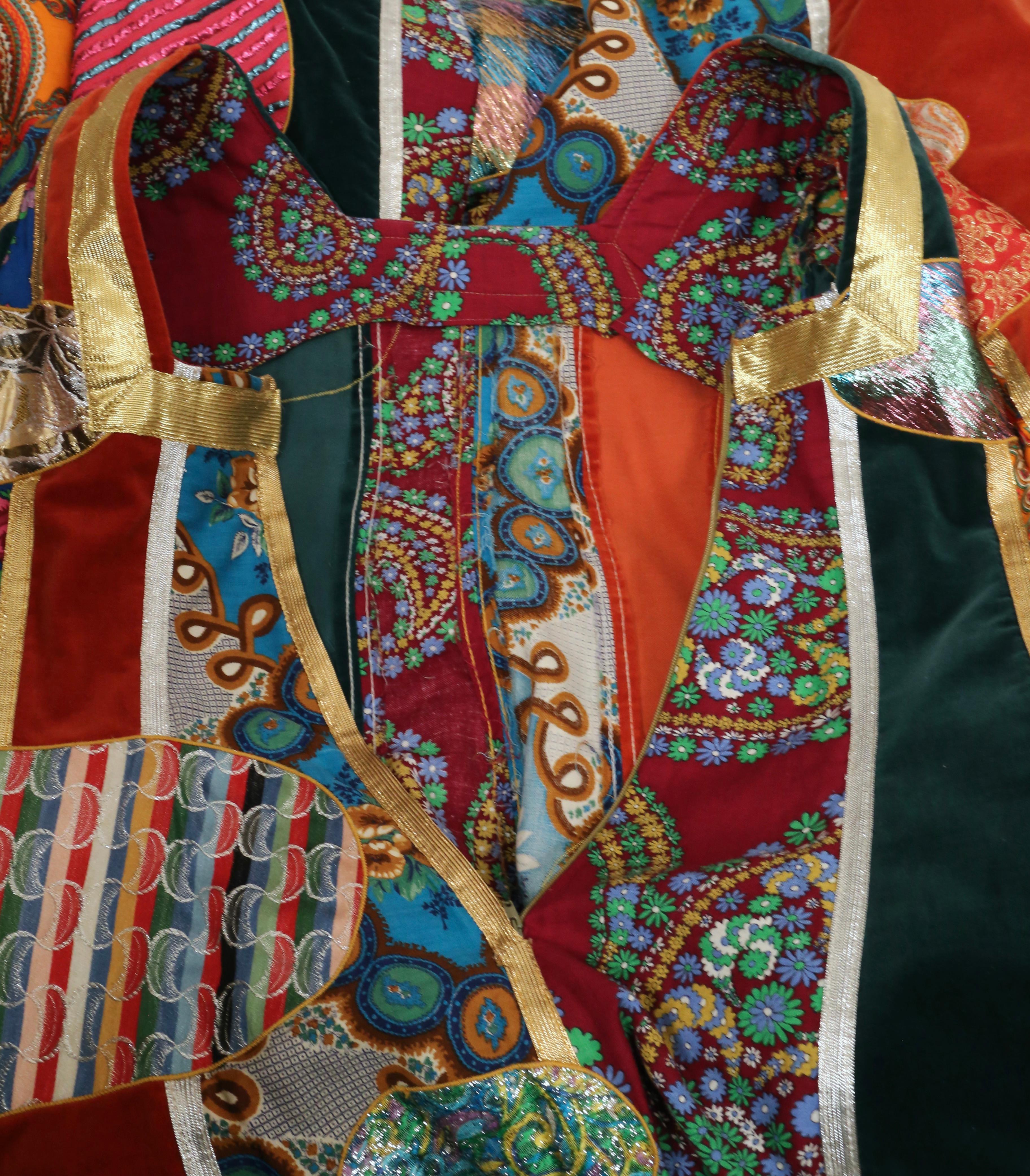 1969 GIORGIO DI SANT' ANGELO 'Klimt' patchwork dress 8
