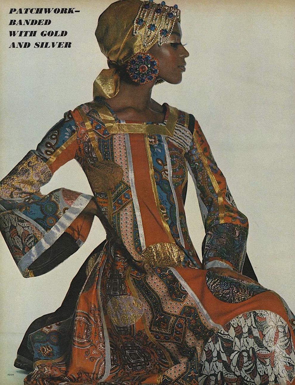 1969 GIORGIO DI SANT' ANGELO 'Klimt' patchwork dress 10