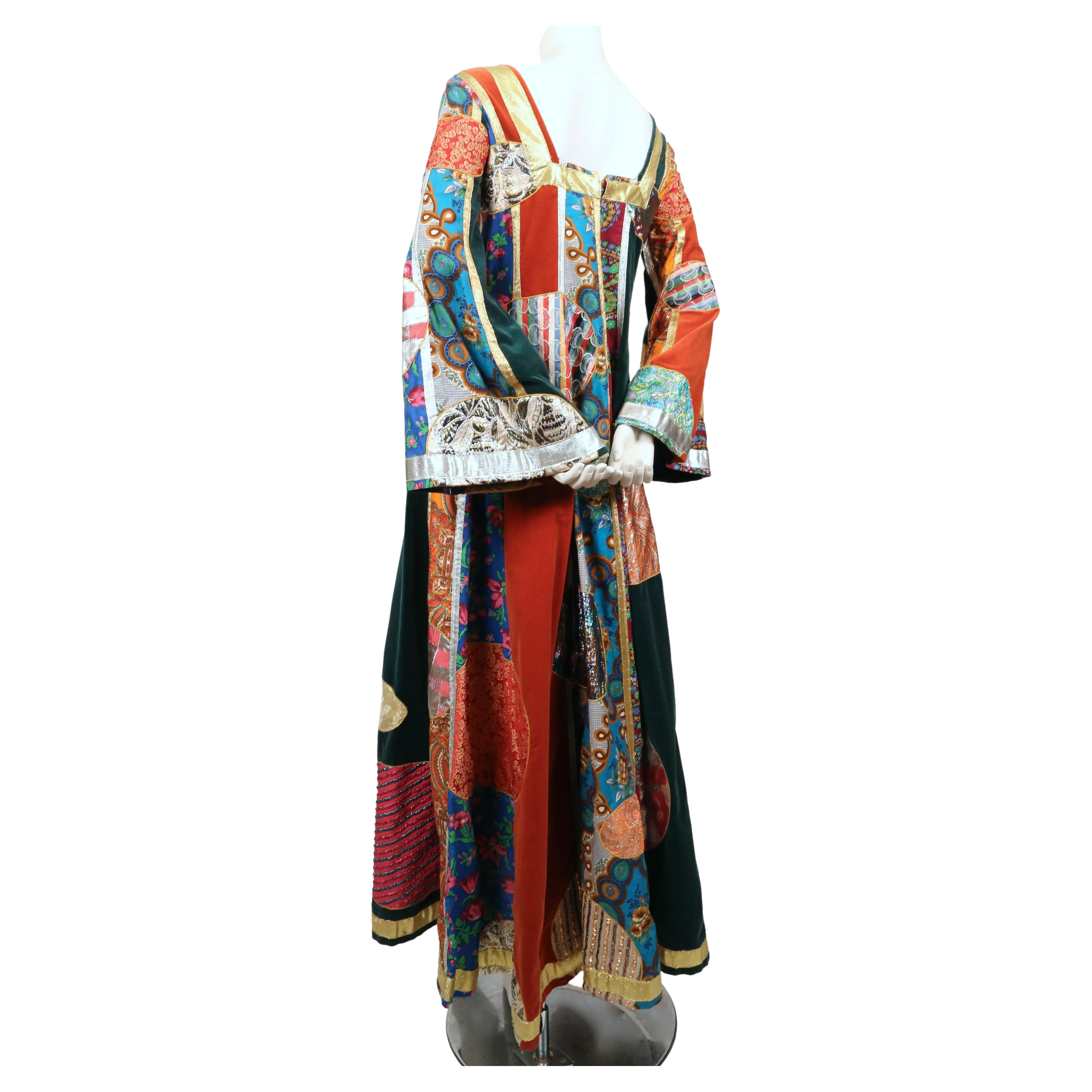 1969 GIORGIO DI SANT' ANGELO 'Klimt' patchwork dress 1
