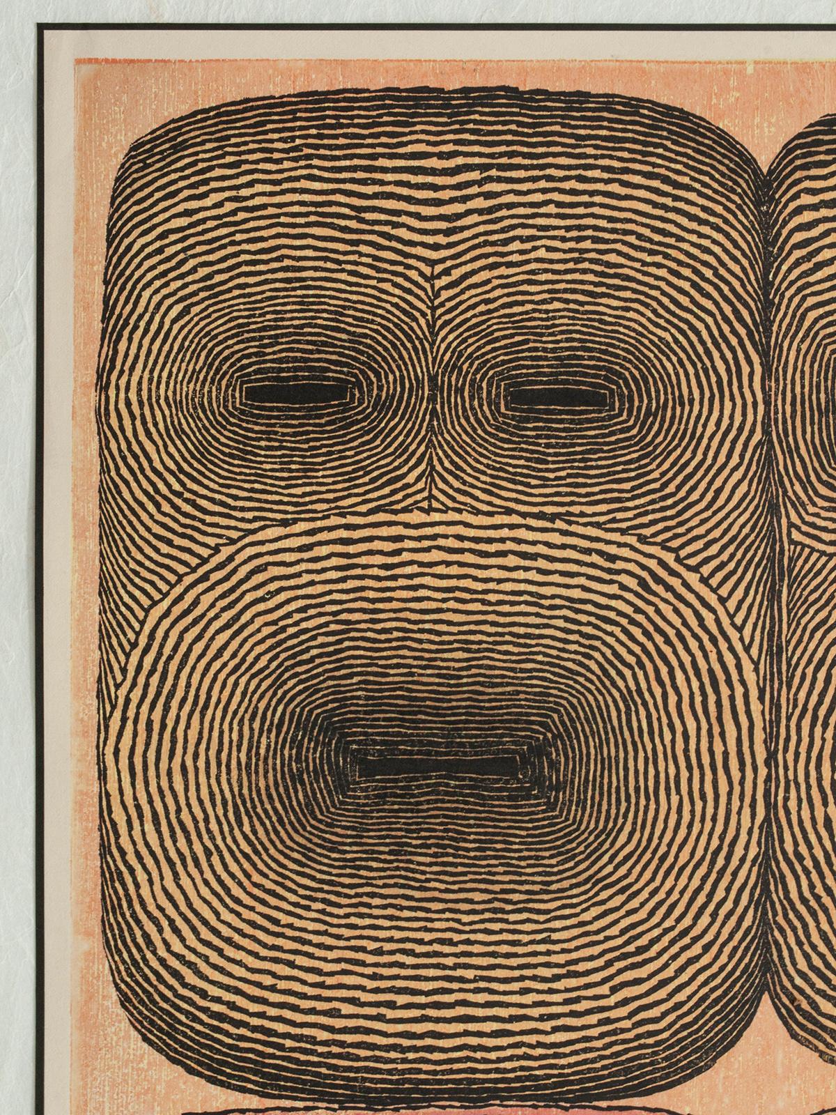 Autre Impression graphique sur bois de Tomio Kinoshita, Japon, 1969 en vente