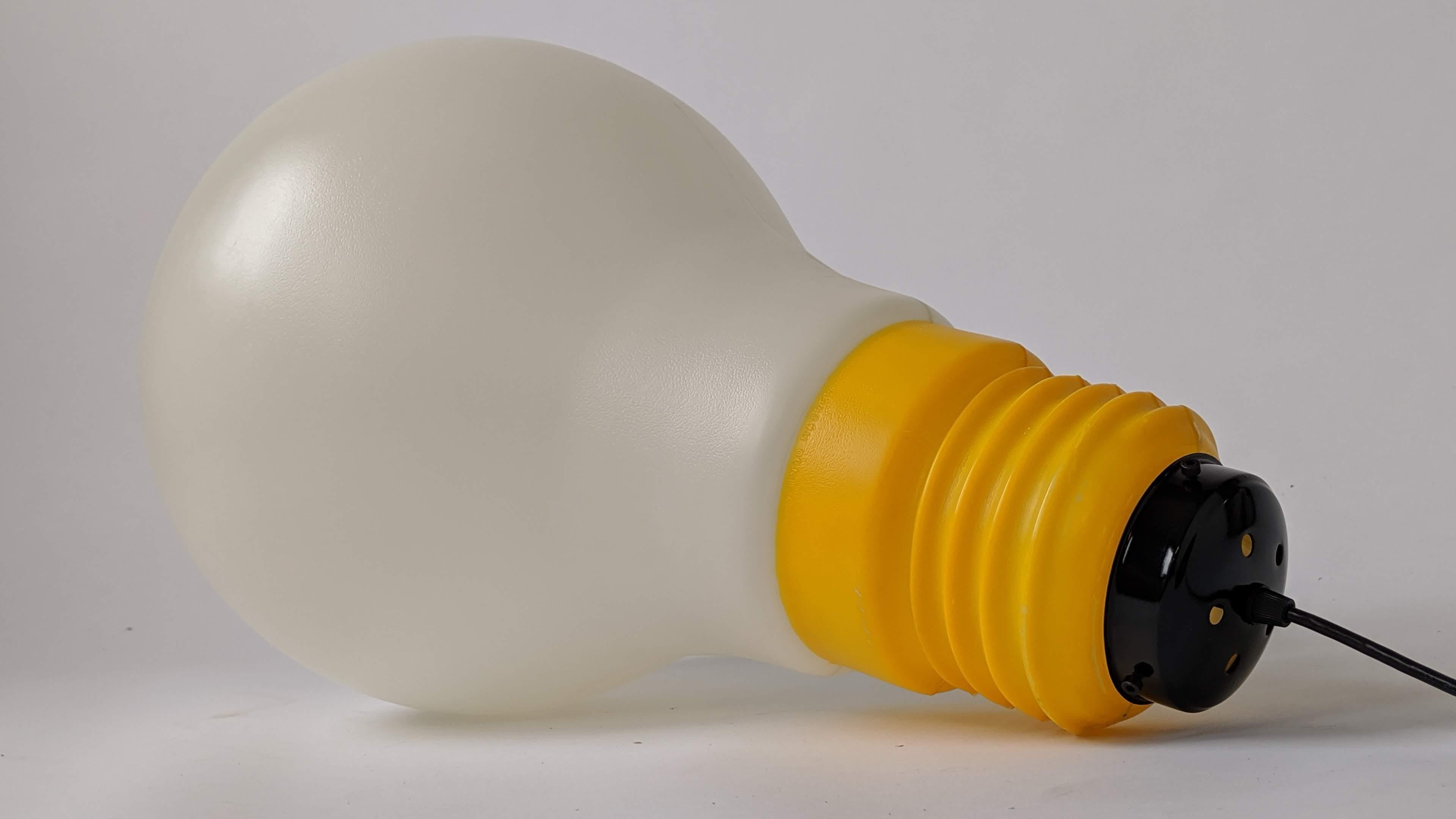 1969 Ingo Maurer Plastic Light Bulb Pendant, USA 1
