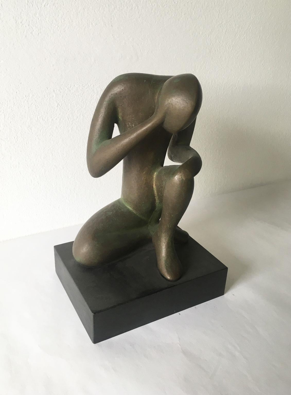 1969 Italy Abstract Bronze Sculpture Andrea Picini Bintou For Sale 10