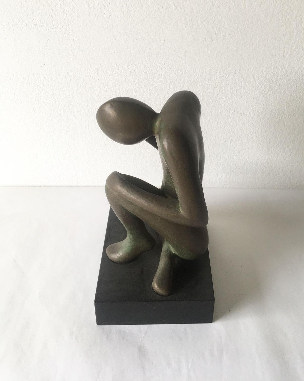 1969 Italy Abstract Bronze Sculpture Andrea Picini Bintou For Sale 2