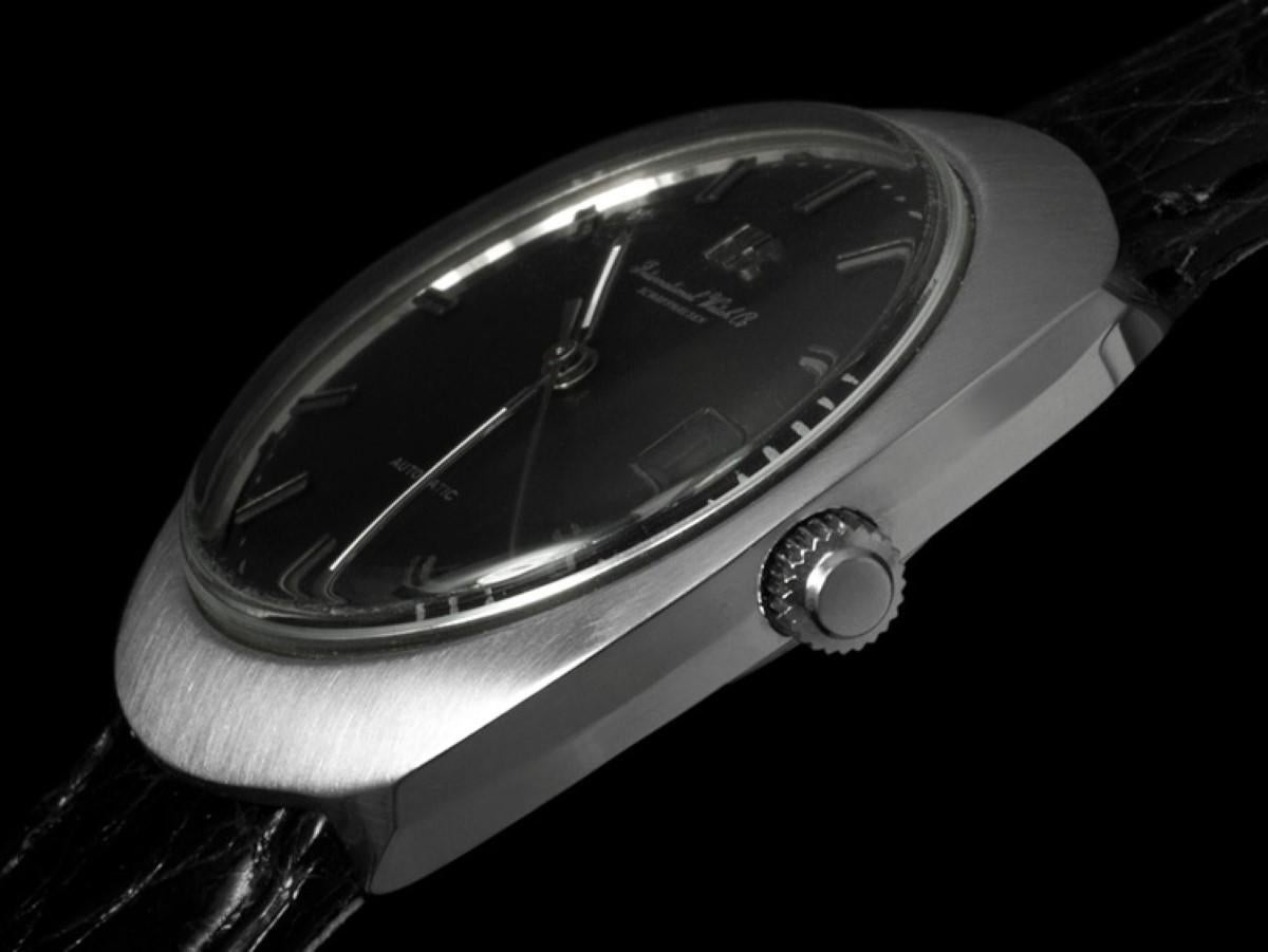 1969 Reloj IWC Vintage para caballero, Cal. 8541 Automático, esfera negra con fecha - SS en Bueno estado para la venta en Suwanee, GA