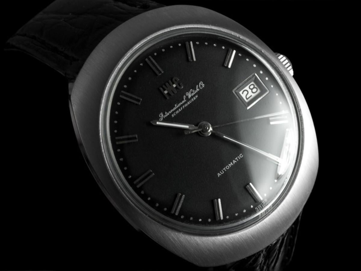 1969 Reloj IWC Vintage para caballero, Cal. 8541 Automático, esfera negra con fecha - SS en venta 2