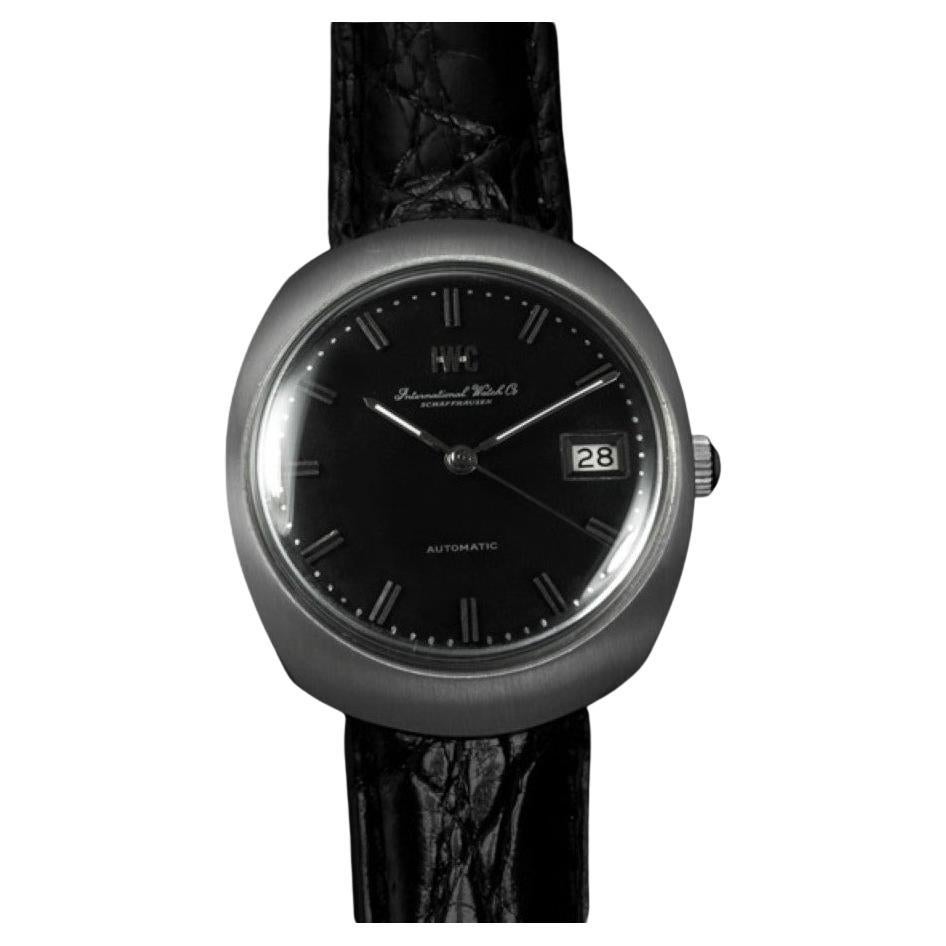 1969 IWC Vintage Herrenuhr, Kal. 8541 Automatik, Schwarzes Zifferblatt mit Datum - SS