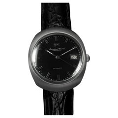 1969 IWC Vintage Mens Watch, Cal. 8541 Automatic, Black Dial with Date - SS