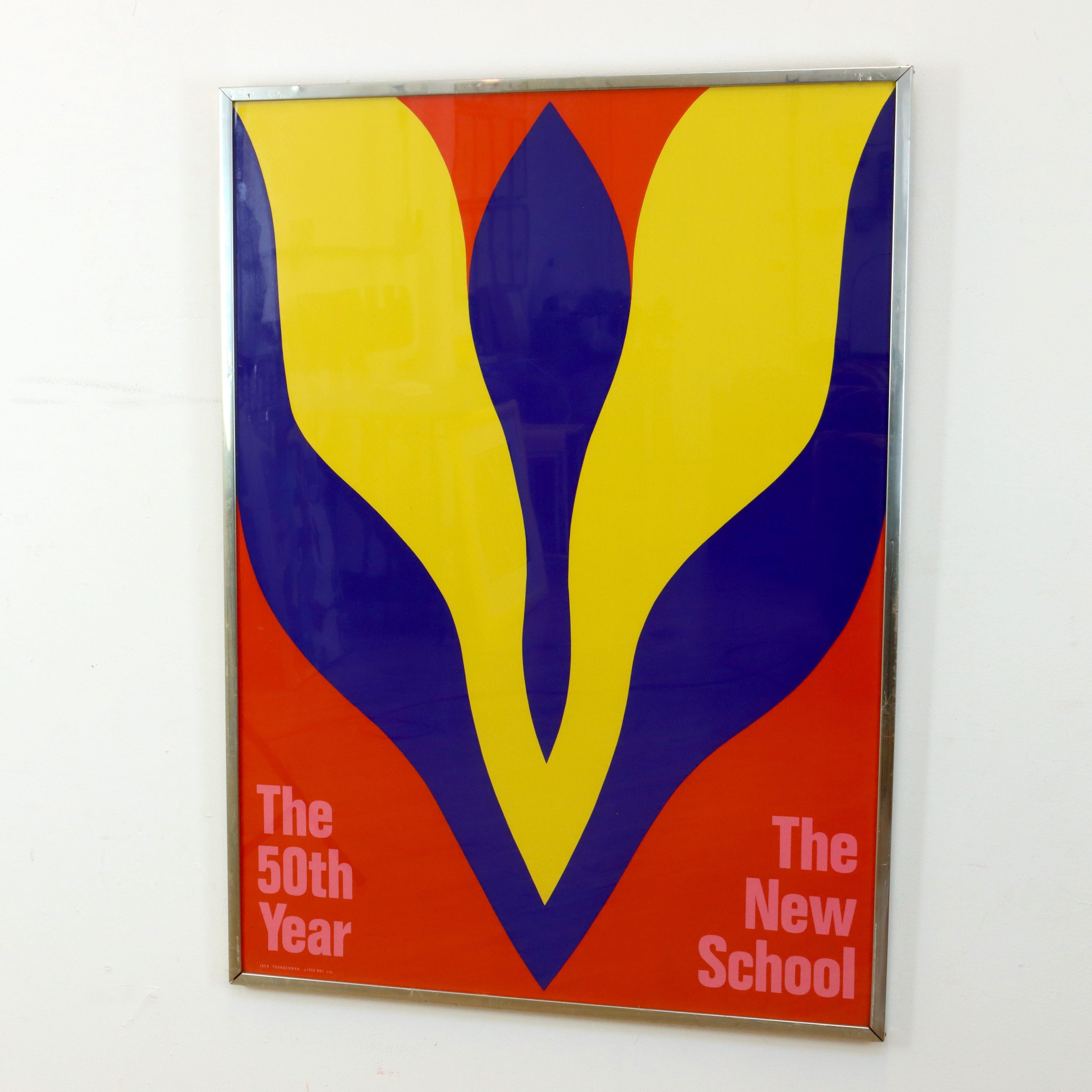 Mid-Century Modern Affiche de Jack Youngerman pour The New School, 1969