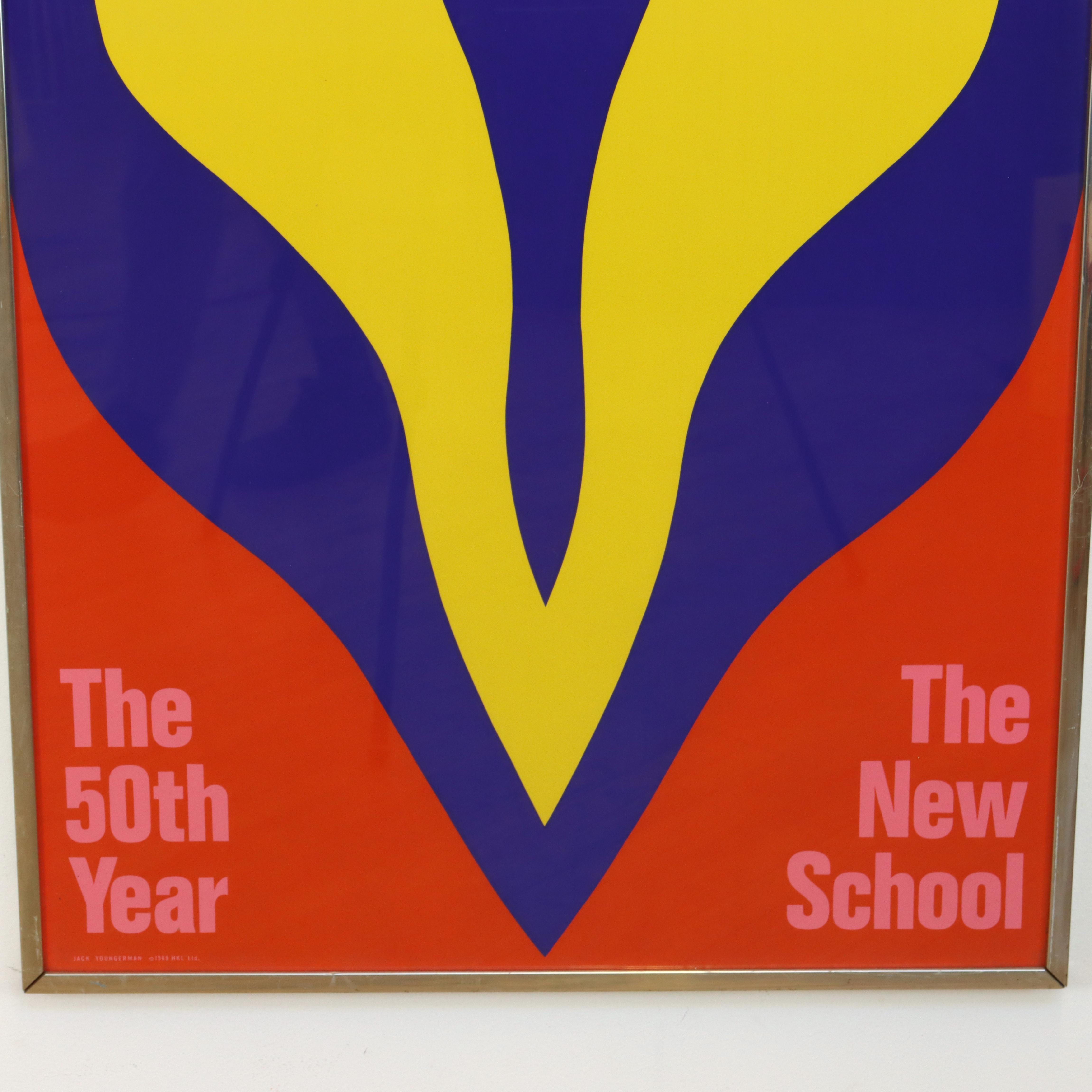 Mid-Century Modern 1969 Jack Youngerman Poster for The New School For Sale