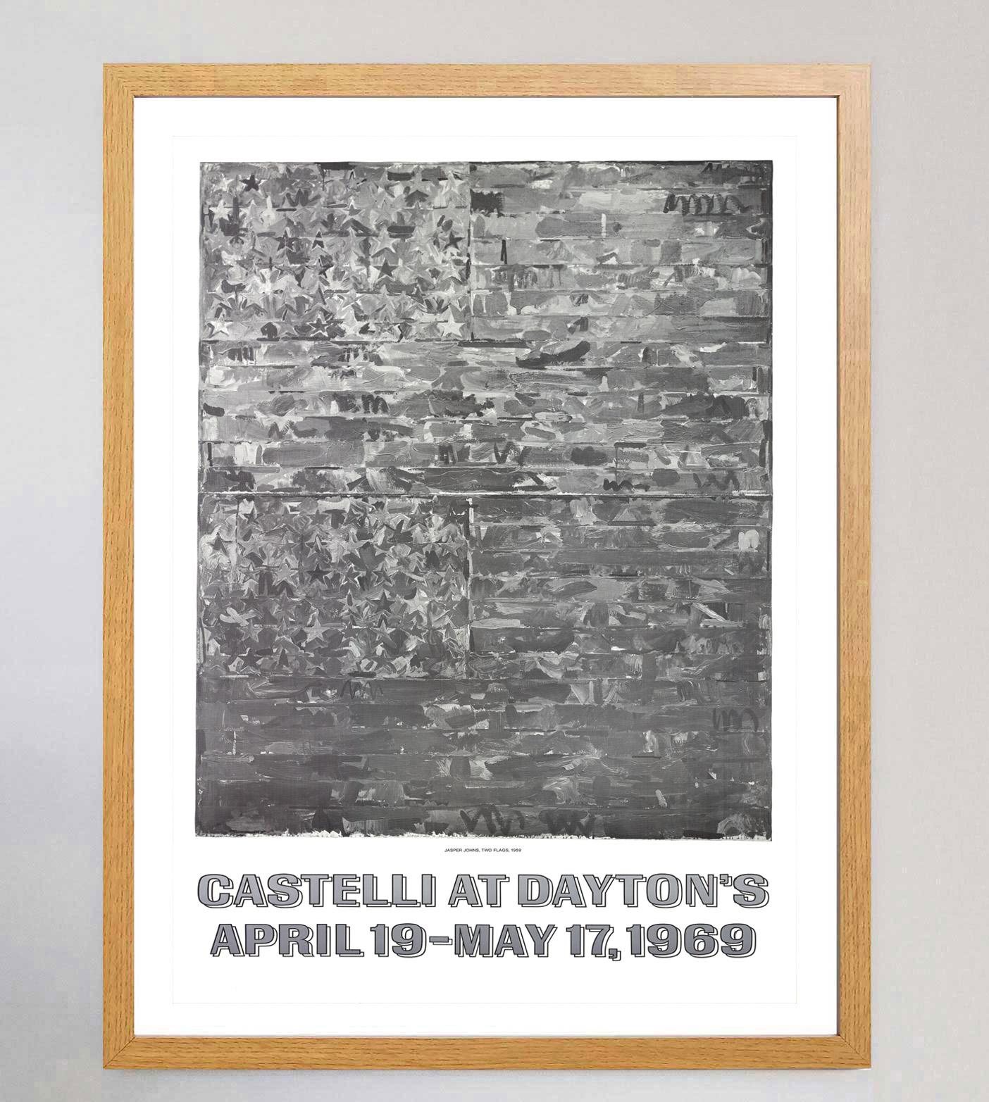 Americano 1969 Jasper Johns - Castelli at Dayton's Poster originale d'epoca in vendita