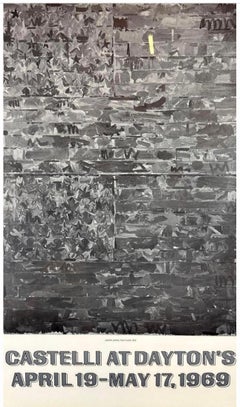1969 Jasper Johns LEO CASTELLI at DAYTONS Gallery Framed Lithograph Poster